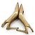 Jimmy Choo Scarpe slingback ERIN Beige in vernice Marrone - vista 9