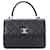 Chanel Borsa con flap e manico Trendy CC Medium Nera Oro Nero