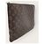 Louis Vuitton Clutch Etui Voyage in Tela Monogram Marrone - vista 3