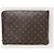 Louis Vuitton Clutch Etui Voyage in Tela Monogram Marrone - vista 5