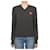 Comme Des Garcons Strickpullover für Damen Double Red Patch AZ Schwarz  - Ansicht 2