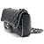 Chanel Borsa baguette in agnello con bordo a catena Nero - vista 2