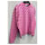 Balenciaga Oversized Wollpullover mit Mini-Logo (Oversized) Pink  - Ansicht 2