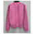 Balenciaga Oversized Wollpullover mit Mini-Logo (Oversized) Pink  - Ansicht 4
