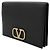 Valentino Clutch con patta con logo Nero - vista 2