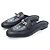 Hermès Sandalo Mule OZ da donna in pelle di vitello nera con stampa Royal Tiger argento Nero - vista 3