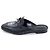 Hermès Sandalo Mule OZ da donna in pelle di vitello nera con stampa Royal Tiger argento Nero - vista 4