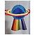 Gucci Grauer Hollywood UFO bestickter Sweatshirt Braun - Ansicht 3