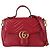 Gucci Borsa Tote con Manico Superiore e Borsa a Spalla GG Marmont in Pelle Rossa