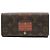 Louis Vuitton Monogram Sarah Trunk Lock Long Wallet Braun