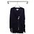 Thom Browne Asymmetrischer V-Ausschnitt Baumwoll-Cardigan in Navy Blau