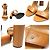 Tom Ford Sandali con tacco a blocco aperto per donna in pelle marrone e oro - vista 6