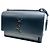 Saint Laurent Borsa a tracolla e crossbody YSL in pelle Dark Grey Sunset con monogramma e catena argentata Marrone - vista 2