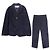 Burberry Completo con Blazer, Pantaloni e Giacca in Velluto a Costine Blu Navy per Bambini, Anni