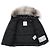 Doudoune Moncler Kids à capuche en fourrure Noir - vue 10