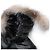 Doudoune Moncler Kids à capuche en fourrure Noir - vue 12