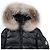 Doudoune Moncler Kids à capuche en fourrure Noir - vue 5