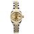 Rolex Orologio Datejust da donna con quadrante in oro champagne e diamanti, combinato, con garanzia D'oro