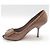 Dior Christian Cannage Open-Toe-Pumps aus Lackleder Braun - Ansicht 3