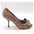 Dior Christian Cannage Open-Toe-Pumps aus Lackleder Braun - Ansicht 4
