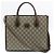Gucci Piccola borsa a tracolla tote GG Supreme in pelle marrone