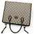 Gucci Piccola borsa a tracolla tote GG Supreme in pelle marrone - vista 3