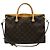 Louis Vuitton Sac à épaule Monogram Palas MM Marron