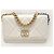 Chanel Borsa a tracolla in agnello bianco e oro - vista 2