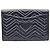 Gucci Clutch GG Marmont in pelle matelassé chevron nera e oro Nero - vista 4