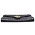 Gucci Clutch GG Marmont in pelle matelassé chevron nera e oro Nero - vista 6
