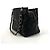 Chanel Borsa a spalla quadrata in caviar Nero - vista 3
