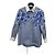 Gucci Blusa de popelina de algodón con estampado floral azul cielo