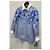 Gucci Blusa de popelina de algodón con estampado floral azul cielo - vista 4
