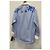 Gucci Blusa de popelina de algodón con estampado floral azul cielo - vista 6