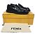 Fendi Mocassini in pelle Signature Ladder Frame Multicolore