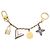 Louis Vuitton Portachiavi e charm per borsa Monogram Flower Kaleido Padlock D'oro
