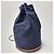 Hermès Canvas Polochon Beuteltasche mit Kordelzug Blau - Ansicht 7