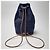 Hermès Canvas Polochon Beuteltasche mit Kordelzug Blau - Ansicht 8