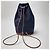 Hermès Canvas Polochon Beuteltasche mit Kordelzug Blau - Ansicht 9