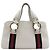Gucci White Leather Bamboo Detail Tote Bag