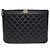 Chanel Clutch Boy in agnello New Medium Nero