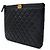 Chanel Clutch Boy in agnello New Medium Nero - vista 2