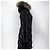 Jaqueta longa acolchoada feminina Moncler Fulmarus com pele de raposa Preto - vista 5