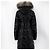 Jaqueta longa acolchoada feminina Moncler Fulmarus com pele de raposa Preto - vista 6