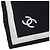 Chanel Sciarpa Quadrata in Twill di Seta Ecru Nero CC Bianco - vista 2