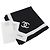 Chanel Sciarpa Quadrata in Twill di Seta Ecru Nero CC Bianco - vista 6