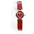Louis Vuitton Orologio da donna a due cinturini Tambour con quarzo e diamanti Rosso - vista 7