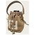Fendi Mini borsa a secchiello Montrezzo in shearling con logo FF marrone - vista 2