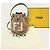 Fendi Mini borsa a secchiello Montrezzo in shearling con logo FF marrone - vista 7
