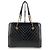 Chanel Borsa a tracolla shopper in pelle di vitello chevron con catena Nero - vista 3